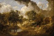 Thomas Gainsborough Landscape in Suffolk oil painting reproduction